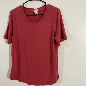Matty M T-Shirt Womens Medium Red  Short Sleeve Scoop Neck Rayon MK7800-1420US